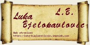 Luka Bjelopavlović vizit kartica